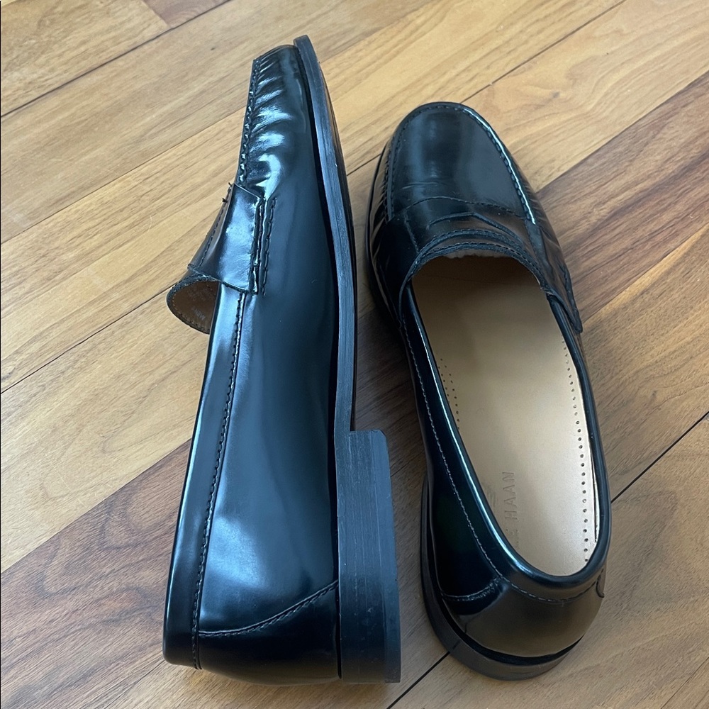 Cole Haan Black Pinch Penny Loafers - Size 11D - Picture 4 of 10